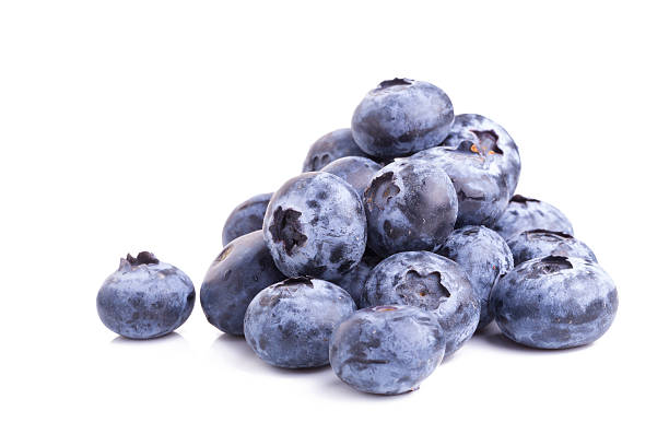istock close up of blueberries on white background 619629066