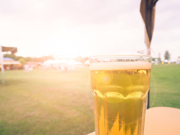 Relax Time, Good beer in garden view in evening at resort, Warm tone