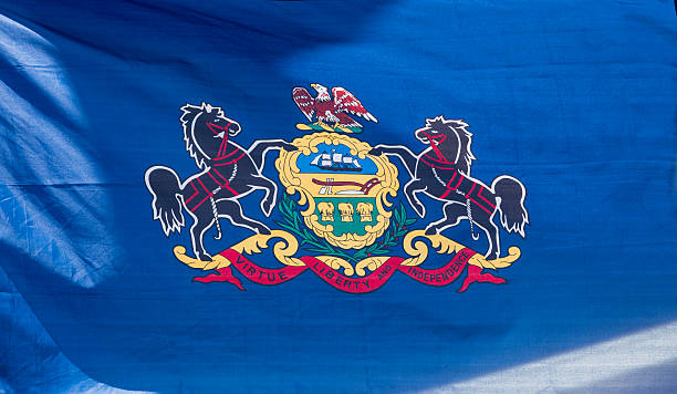 istock Closeup, Flag of Pennsylvania 619630406