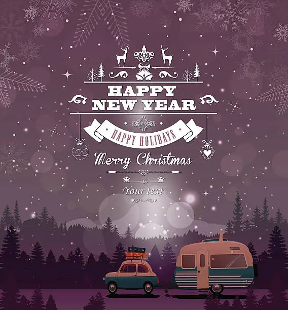 Vector illustration of Happy New Year