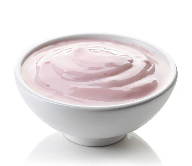 istock Bowl of strawberry yogurt 619633838