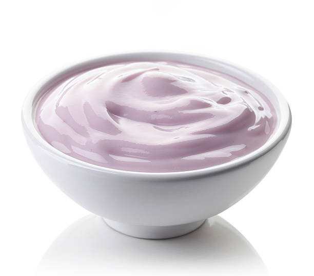 istock Bowl of blueberry yogurt 619633952