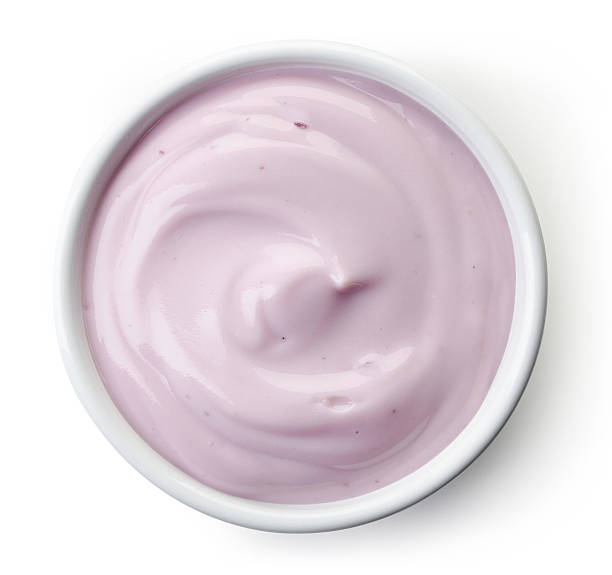 istock Bowl of blueberry yogurt 619635114