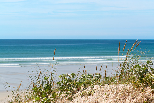 sunny beach scenery around Penmarch in Brittany