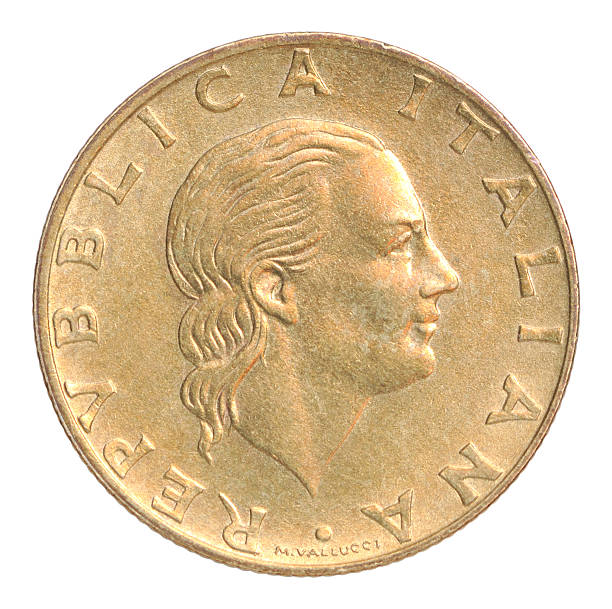 Italian lira coin