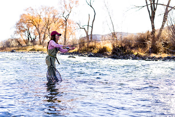 istock Woman Fly Fishing on Eagle River 619636882