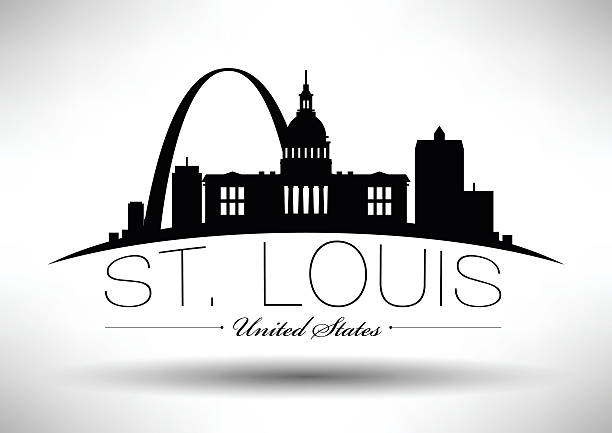 Vector Graphic Design of St. Louis City Skyline Vector Graphic Design of St. Louis City Skyline st louis skyline stock illustrations