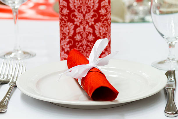 istock elegant dinner table, decorated wedding or event place 619640570