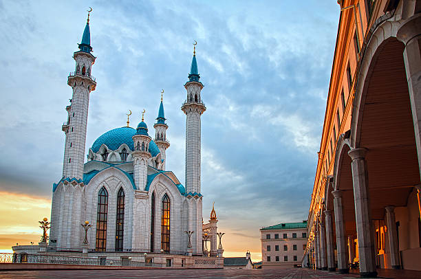 istock The Kul Sharif mosque in Kazan Kremlin at sunset. 619641400