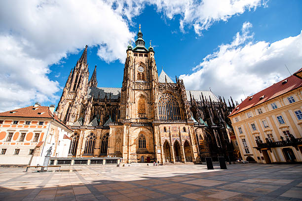 istock Vitus cathedral in Prague 619642004