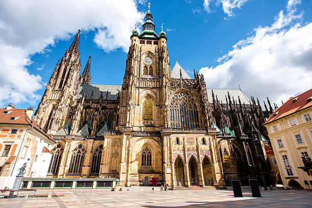 istock Vitus cathedral in Prague 619642044