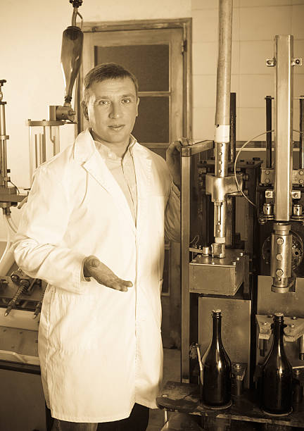 istock Technician of factory line posing 619643026