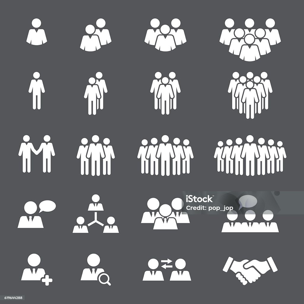 Business People Team Icon Set People stock vector