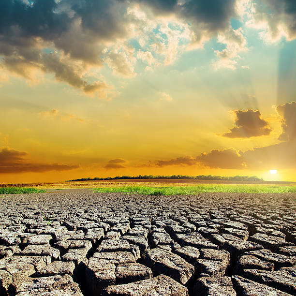 istock natural disaster with drought earth and sunset 619645166