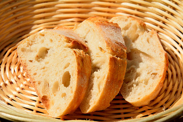 istock Slices of bread in a basket. 619645800