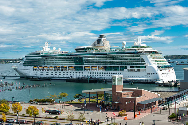 Royal Caribbean cruise ship Serenade of Seas in Portland, Maine stock photo