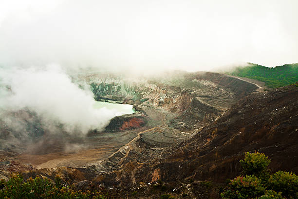istock Poas volcano in a heavy dust 619650582