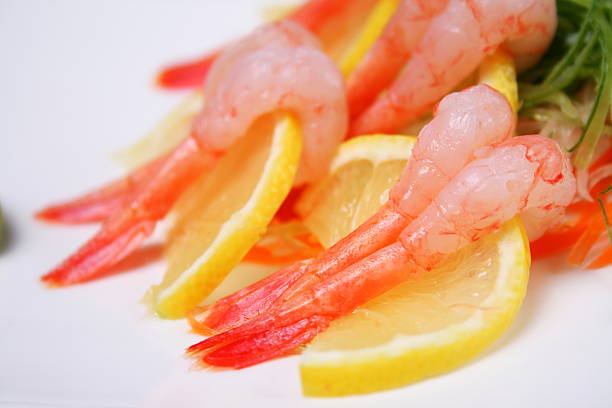 Japanese seafood sushi prawns.