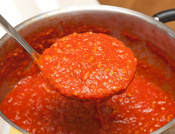 istock Ladle with bolognese sauce. 619651554