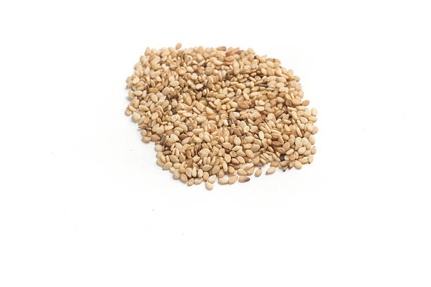 istock White Sesame. Close-up photo 619652148