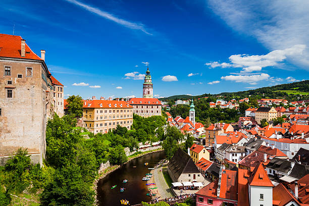 istock Beautiful old town at Cesky Krumlov, Czech Republic 619655244