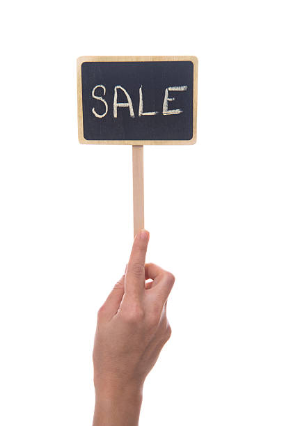istock Small Black Board With The Word Sale 619657612