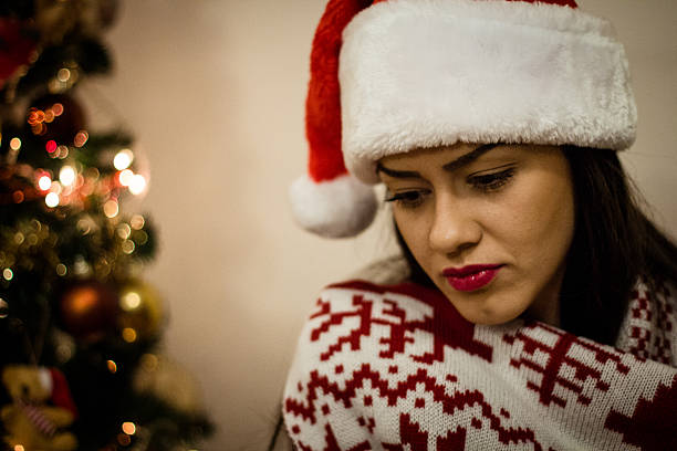 istock Christmas Beauty Women tired 619658942