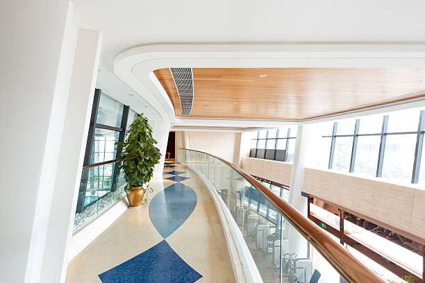 istock interior of corridor in modern Gym 619660182