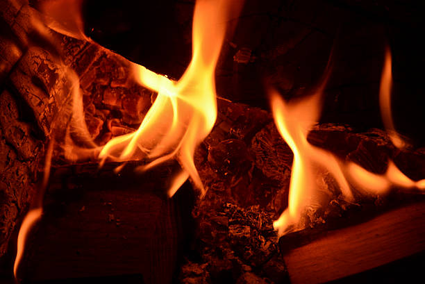 istock Close Up on a Wood Fire with Flames 619660766