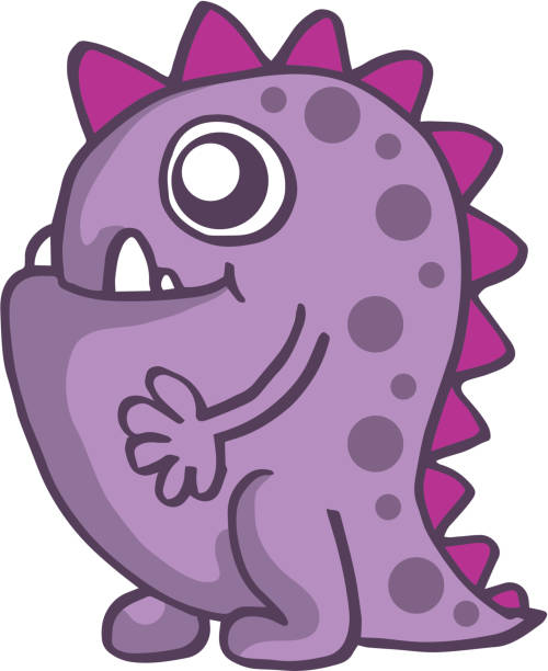 Cute Purple Monster Clipart