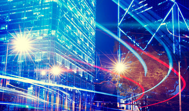 istock Night View of Blurry Lights in a City Concept 619663934