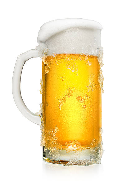 istock Glass of beer on white 619664538