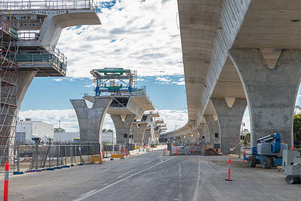 road under construction road currently under construction at several levels to increase traffic south australia photos stock pictures, royalty-free photos & images