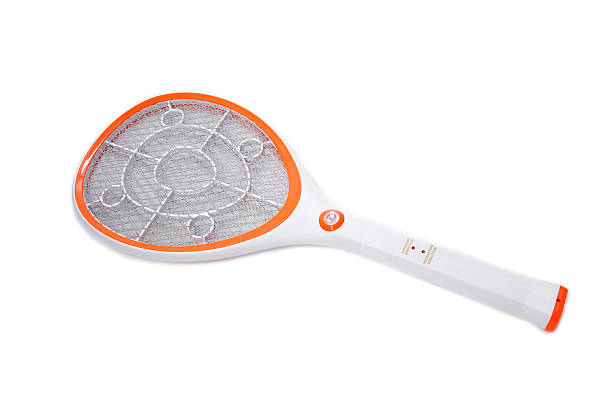 istock Electric mosquito swatter isolated on white background 619669488