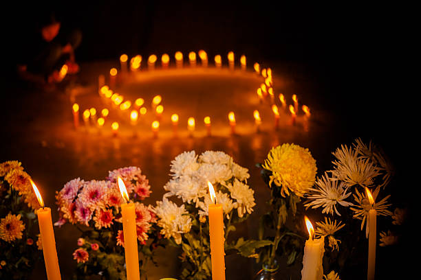 istock light on candles looklike head of the king 619670608