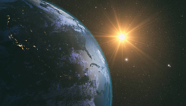 istock Sunrise over earth as seen from space 619672800