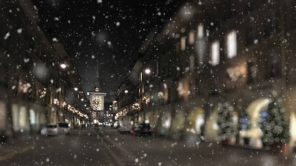 Christmas decorations lights in Bern, Switzerland