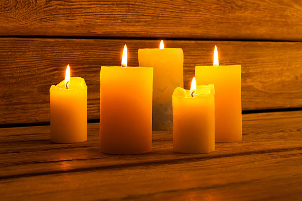 istock Candles for the holiday and romantic evenings. 619675930