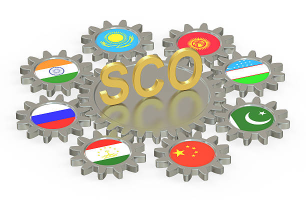 SCO concept, 3D rendering SCO concept, 3D rendering isolated on white background shanghai cooperation organization stock pictures, royalty-free photos & images
