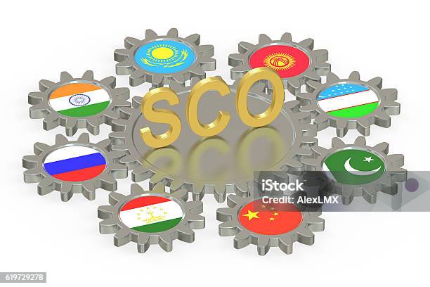 Sco Concept 3d Rendering Stock Photo - Download Image Now - Cooperation, Eurasian Ethnicity, Finance