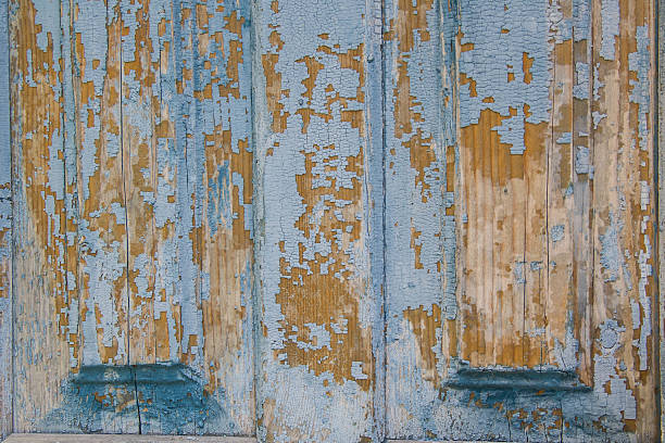 istock Image Of Brown And Blue Old Wooden Texture 619729646