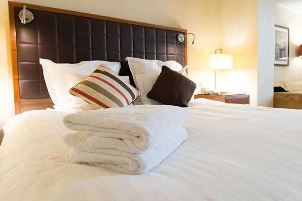 istock Luxury hotel bedroom 619729660