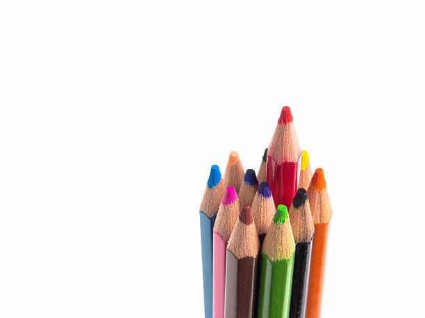 istock color pencils isolated on white background. 619729706