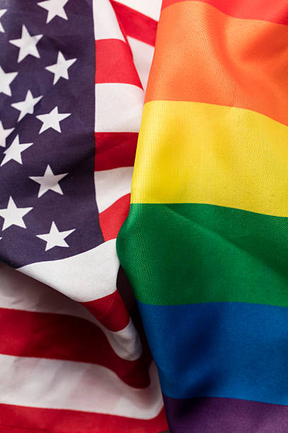 istock USA and gay pride falg 619733676