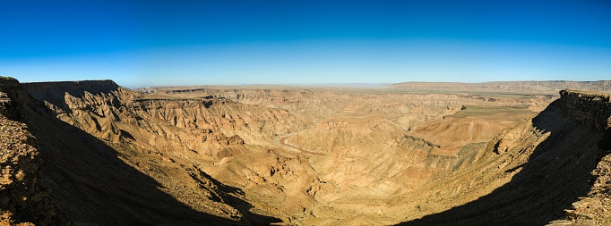 Panorama of oldest in the Fish river Canyon, south Namibia