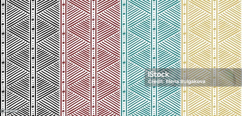 Tribes Pattern Line Tribal Seamless Ethnic African Pattern With Lines Stock Illustration ...