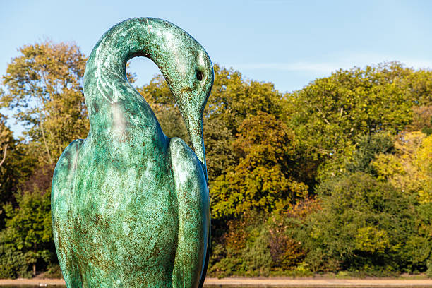 Isis, a public art in Hyde Park London, designed by British sculptor Simon Gudgeon based on inspiration of the Egyptian goddess of nature.