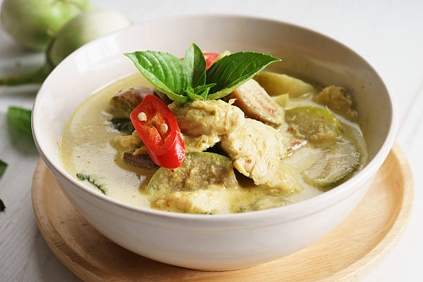 istock green curry chicken,thai food 619736582