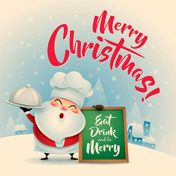 istock Merry Christmas! Vintage Christmas greeting card. 619736952