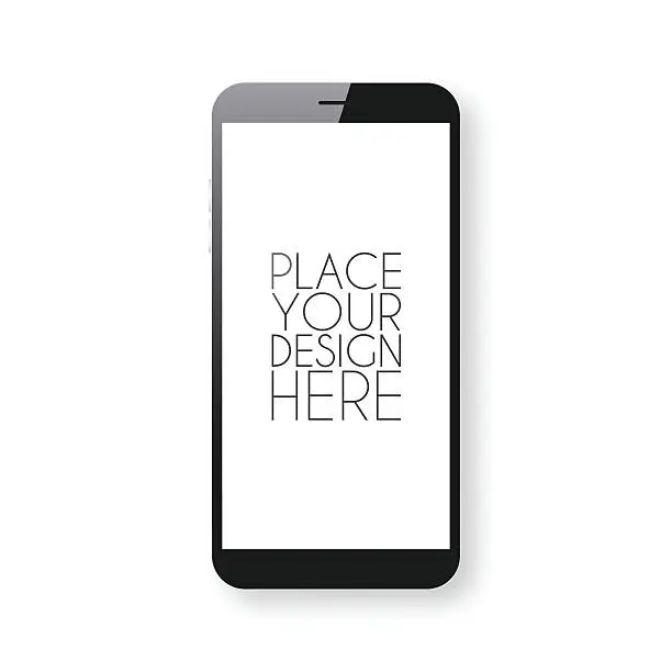 Vector illustration of Smartphone isolated on White Background - Mobile Phone Template
